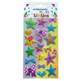   The Littlies: Csillagos mintás 3D pufi matrica szett 10x22cm-es íven