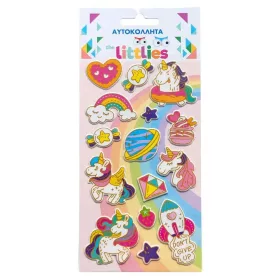 The Littlies Unikornisos 3D pufi matrica szett 10x22cm-es íven