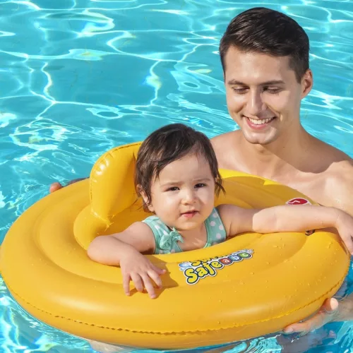 Bestway Swim Safe - Háromgyűrűs beülős baba úszógumi 69cm