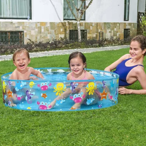Bestway Fill 'N Fun Sparkling Sea tengeri állatos merevfalú pancsolómedence, Ø 122 x 25 cm