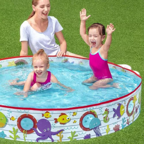Bestway Fill 'N Fun víz alatti világ merevfalú pancsolómedence Ø 152 x 25 cm