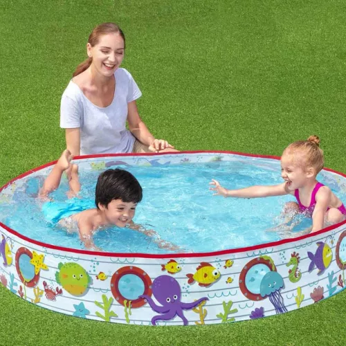 Bestway Fill 'N Fun víz alatti világ merevfalú pancsolómedence Ø 152 x 25 cm