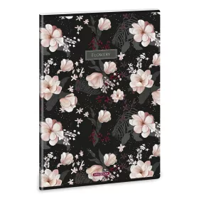 Ars Una Flowery Black extra kapcsos sima füzet A/4