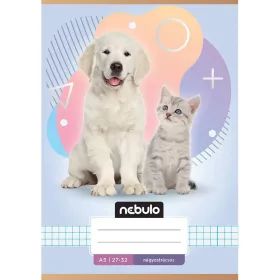 Nebulo: Kutya cica mintás kockás füzet A/5 27-32