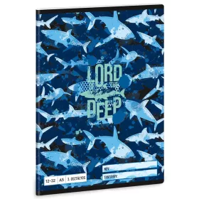   Ars Una Lord of the Deep cápás 3.osztályos vonalas füzet A/5