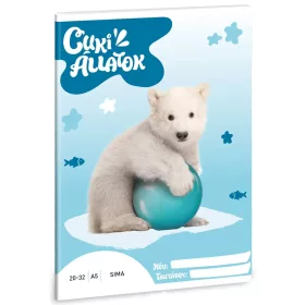 Ars Una: Cuki állatok - Jegesmedve sima lapú füzet A/5