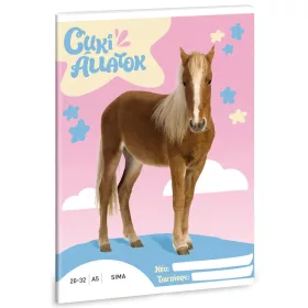   Ars Una: Cuki állatok - Palomino Póni sima lapú füzet A/5