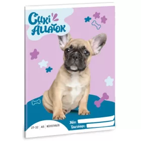   Ars Una: Cuki Állatok - Francia Bulldog kockás füzet A/5 27-32