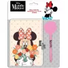 Disney Minnie Egér titkos napló lakattal és pom-pomos tollal 12x18cm 60 lapos