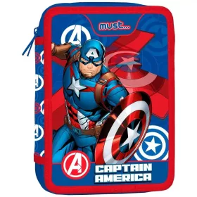   Must: Bosszúállók - Amerika kapitány kétszintes töltött tolltartó 15x21x5cm