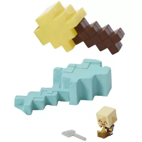   Minecraft: Reveal Aranyszőke Hajós minifigura sárga kard alakú tárolóban - Mattel