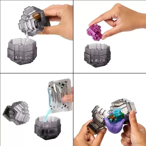 Minecraft Reveal minifigura szürke dobozban - Mattel