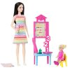Barbie tanárnő karrierbaba játékszett szőke hajú kisgyerekkel - Mattel