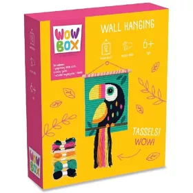 WowBox Makramé falidísz kreatív készlet tukán mintával
