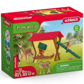   Schleich: Farm World - Erdei állatok etetője játékszett (42658)