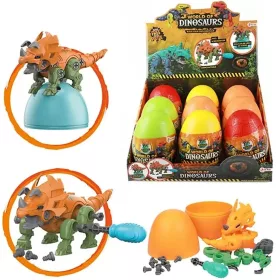   World of Dinosaurs szétszedhető dinó csavarhúzóval meglepetés tojás 1db