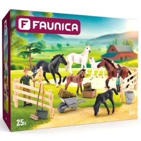 Faunica 25db-os játékszett Lipicai lovakkal - Woodyland