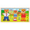 Öltöztethető medvecsalád fa puzzle - Woodyland