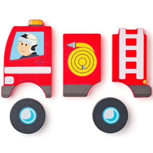 Fa tűzoltós 5db-os baba puzzle - Woodyland