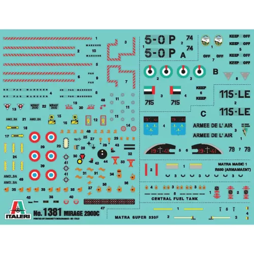 Italeri 1/72 Mirage 2000C vadászrepülőgép makett