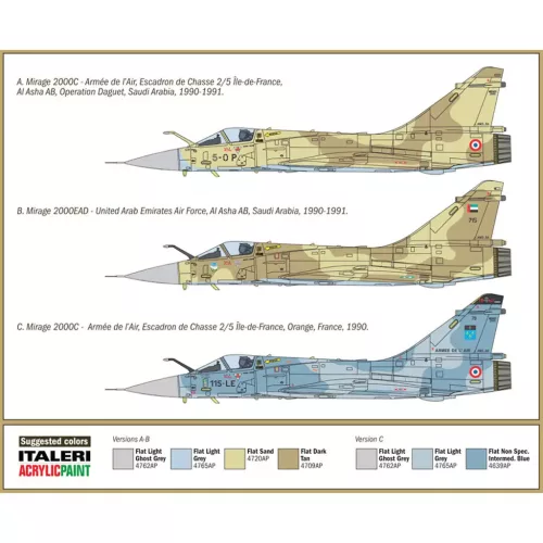 Italeri 1/72 Mirage 2000C vadászrepülőgép makett