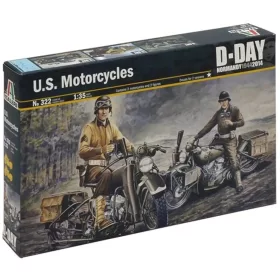 Italeri 135 U.S. Motorcycles 2db katonai motorkerékpár makett