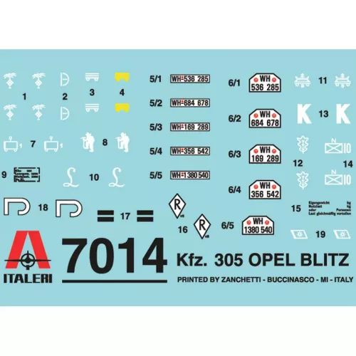 Italeri 172 Kfz. 305 Opel Blitz katonai teherautó makett