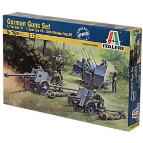 Italeri 1/72 German Guns Set tüzérségi fegyverek makett