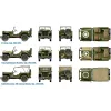 Italeri 1/72 Willys Jeep 1/4 ton 4x4 katonai járművek 2db-os makett szett