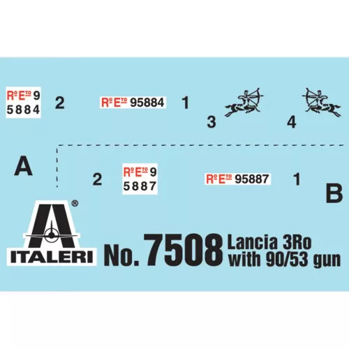 Italeri 1/72 Autocannone 3RO légvédelmi löveg 8db figurával makett szett