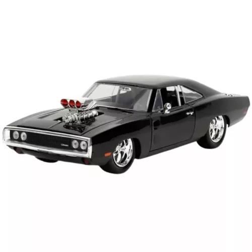 Halálos iramban: 1970 Dodge Charger fém autómodell Dom figurával 1/24 - Simba Toys