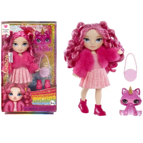 Rainbow High: Magenta kistesó baba kiegészítőkkel