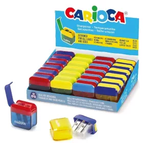   Tartályos két lyukú színes hegyező többféle 1db - Carioca