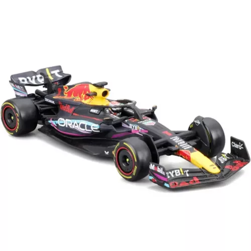 Bburago: Red Bull RB19 F1 versenyautó fém autómodell 1/43 (Max Verstappen #1, Miami GP különkiadás, sisakos)