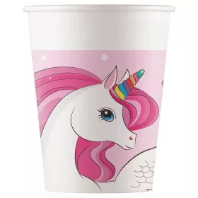 Unikornis papír pohár 8db-os szett 200ml