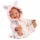 Llorens Lány csecsemő baba puha gólya mintás pizsamában 31cm