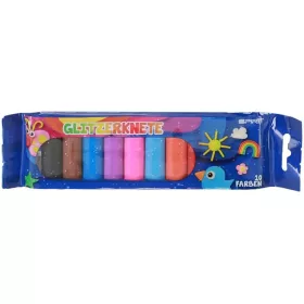 Spirit Színes csillámos modellező gyurma 10db-os szett 200g