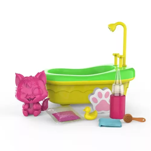 Washy Friends: Color Reveal Pancsoló cicusok káddal és kiegészítőkkel - Szörmi