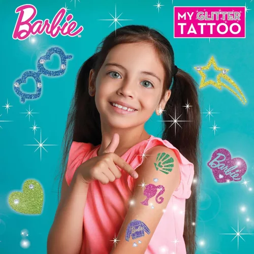 Barbie csillámtetoválás szett - Lisciani