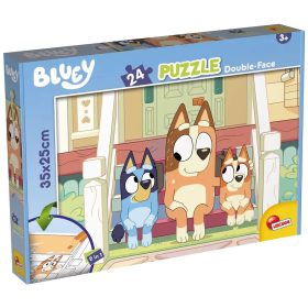   Bluey kutyusok a lépcsőn 2 az 1-ben 24db-os puzzle és színező 35x25cm - Lisciani