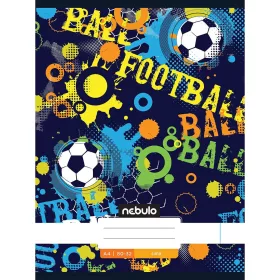 Nebulo Tűzött sima Football labda mintás füzet 80-32 A4