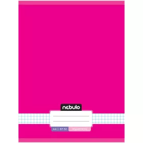 Nebulo: Tűzött kockás neon rózsaszínű füzet 87-32 A/4