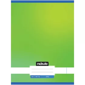 Nebulo: Tűzött sima friss zöld színű füzet 80-32 A/4