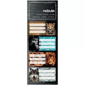 Nebulo Vadállatok füzetcímke 12db-os szett