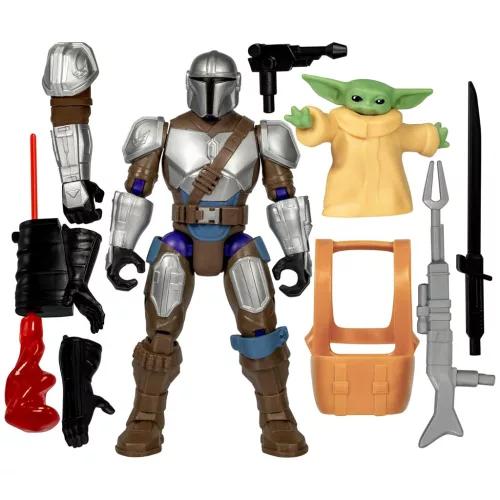 Transformers: Mix Mashers Deluxe Mandalóri és Grogu figura kiegészítőkkel - Hasbro