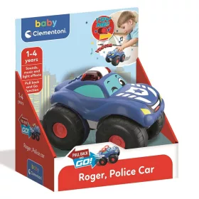 Roger hátrahúzós baby rendőrautó hanggal és fénnyel - Clementoni