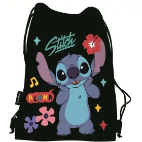 Disney Stitch Black Aloha tornazsák, sportzsák 34x43cm