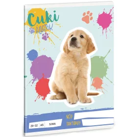   Ars Una: Cuki Állatok - Golden retriever sima füzet A/5 20-32