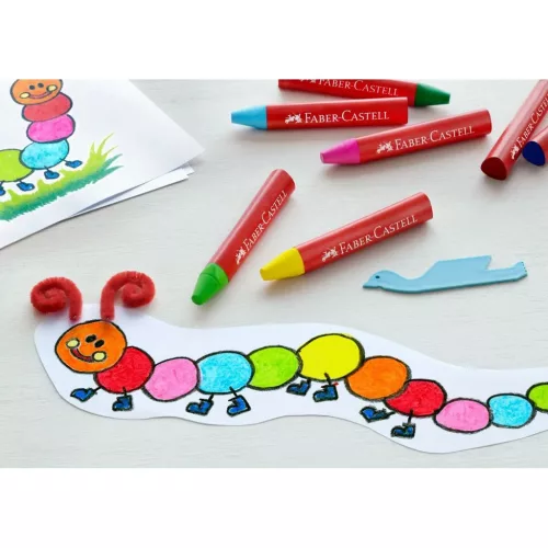 Faber-Castell Triangular Jumbo zsírkréta 12db-os szett