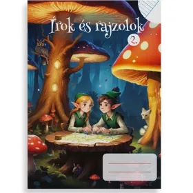   Írok és rajzolok 2. osztályos 2 az 1-ben vonalas és sima füzet A/5